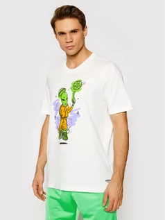 Koszulki męskie - Adidas T-Shirt Stokd Tee Alien HC7149 Biały Regular Fit - grafika 1