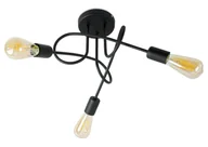 Lampy sufitowe - HowHomely Lampa sufitowa HowHomely Lampa wisząca Pig Tail czarna potrójna 394-3 - miniaturka - grafika 1