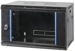 EFB 19Zoll Wandgehaeuse SCHWARZ 21HE Flat Pack Tiefe 600mm nicht vormontiert RAL9005 IP20 Abschliessbar mit Glasfront 691721FTS.2 - Szafy rack - miniaturka - grafika 1