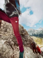 Spodnie sportowe damskie - 4F Spodnie softshellowe membrana 8000 damskie - czerwone L - miniaturka - grafika 1