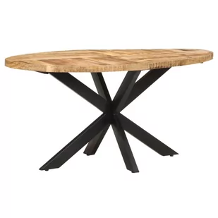 vidaXL Lumarko Stół jadalniany, 160 x 90 x 75 cm, surowe drewno mango 321672 - Stoły - miniaturka - grafika 1
