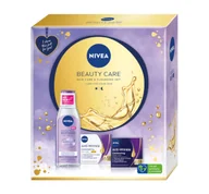 Zestawy kosmetyków damskich - Nivea Beauty Care zestaw kojący płyn micelarny 200ml + przeciwzmarszczkowy krem na dzień SPF30 50ml + przeciwzmarszczkowy krem na noc 65+ 50ml - miniaturka - grafika 1