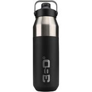 Butelki termiczne - 360 Degrees Butelka termiczna 360 Degrees Vacuum Insulated Stainless Wide Mouth Bottle With Sip Cap 1 l Czarna - miniaturka - grafika 1