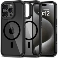 Etui i futerały do telefonów - Etui TECH-PROTECT AirHybrid Magsafe do Apple iPhone 16 Pro Max Przezroczysto-czarny - miniaturka - grafika 1