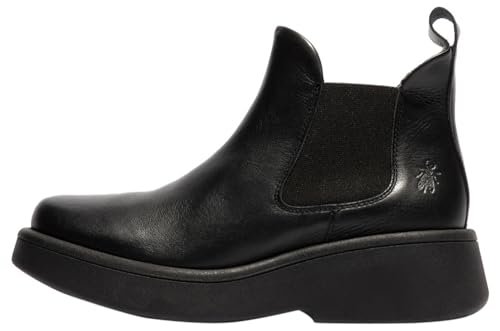 Fly London Damskie botki MULK159FLY, czarne, 38 EU, Czarny, 5 UK