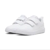 Buty dla dziewczynek - Dziecięce sneakersy Courtflex V3 PUMA White Silver Mist Gray - miniaturka - grafika 1