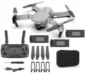 Zabawki zdalnie sterowane - Dron E88 Pro 2Xkamera 4K 1080P Wifi Fpv +3 Baterie - miniaturka - grafika 1