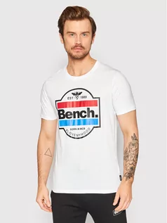 Koszulki męskie - Bench T-Shirt Cromir 120694 Biały Regular Fit - grafika 1