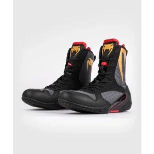 Venum Buty Bokserskie Boxing Shoes Elite Storm Grey/Gold - Kimona, stroje i obuwie - miniaturka - grafika 1
