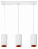 Lampy sufitowe - Nowoczesna lampa wisząca CHLOE GU10 IP20 3 pkt. BIAŁO ZŁOTA - miniaturka - grafika 1