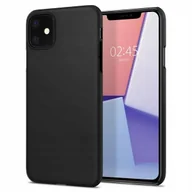 Etui i futerały do telefonów - Etui Do Iphone 11 Gumowe Obudowa Czarne Matowe Silikon Pokrowiec Slim Cover - miniaturka - grafika 1