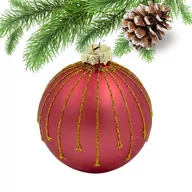Bombki - BOMBKA SZKLANA 7CM RÓŻ - miniaturka - grafika 1