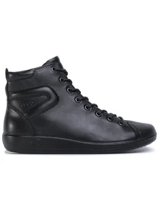 ECCO Botki Soft 2.0 20652356723 Czarny - Botki damskie - miniaturka - grafika 1