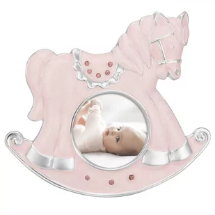 Ramka na zdjęcie / Różowy konik na biegunach / Prezent na chrzest - Pamiątka Chrztu Świętego - miniaturka - grafika 1