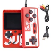 Konsole i gry retro - Konsola Game Box z padem retro 400 gier przenośna czerwona KX6108_1 - miniaturka - grafika 1