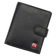 Portfele - Portfel ALBATROSS (PL) Skóra Naturalna Mały Z Zapięciem Praktyczna Kieszeń Na Karty CZARNY VL5808 RFID 10,5 x 9 x 2,5 [cm] - miniaturka - grafika 1