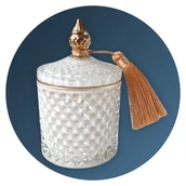 Świece - ŚWIECA SOJOWA PREMIUM KRYSZTAŁOWA BIAŁA 220g CZYSTA BRYZA - miniaturka - grafika 1