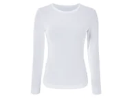 Koszulki i topy damskie - esmara® Koszulka z długim rękawem damska (Biały, L(44/46)) - miniaturka - grafika 1