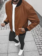 Kurtki męskie - KURTKA SKÓRZANA MĘSKA CAMELOWA OZONEE JB/JP1147Z - Ozonee - miniaturka - grafika 1