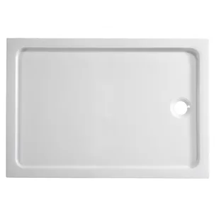 Dommel Brodzik akrylowy prostokątny 100 x 80 x 15 cm biały - Brodziki prysznicowe - miniaturka - grafika 1