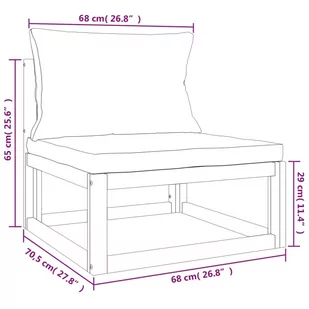9-cz. ogrodowy zestaw wypoczynkowy, jasnoszare poduszki, drewno vidaXL - Meble ogrodowe - miniaturka - grafika 4