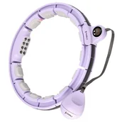 Pozostały sprzęt i akcesoria do ćwiczeń - HHM13 HULA HOP VIOLET Z MAGNESAMI I OBCIĄŻNIKIEM + LICZNIK HMS - miniaturka - grafika 1