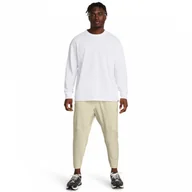Spodnie sportowe męskie - Męskie spodnie treningowe Under Armour UA Journey Rib Pant - kremowe - UNDER ARMOUR - miniaturka - grafika 1