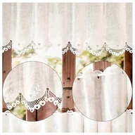 Firany - Zazdrostka Firanka Na Centymetry Boho z Haftem Do kuchni Wys. 60cm - miniaturka - grafika 1