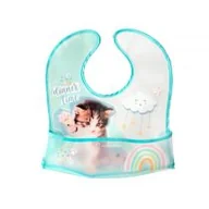 Śliniaki i fartuszki - Lulabi Śliniak wodoodporny z kieszonką kotek 4 m+ - miniaturka - grafika 1