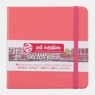 Notesy i bloczki - Talens TALENS ART CREATION SZKICOWNIK 12X12 CM 140G CORAL RED uniw 322674-uniw - miniaturka - grafika 1