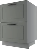 Meble kuchenne - Bergamo Szafka Dolna D2E/60 Hettich Szary Mat - miniaturka - grafika 1