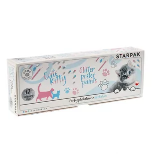 Starpak Farby plakatowe 12 kolorów 20ml Starpak Cut Kot Brok Fol 6/24 - Przybory szkolne - miniaturka - grafika 1