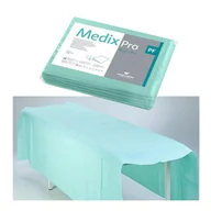 Kosmetyczne akcesoria jednorazowe - Prześcieradło jednorazowe 150cm x 210cm zielone podfoliowane 54g MedixPro 5szt - miniaturka - grafika 1