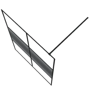 Ścianka prysznicowa, czarna, 140x195 cm, przejrzyste szkło ESG 152149 VIDAXL - Ścianki i drzwi prysznicowe - miniaturka - grafika 6