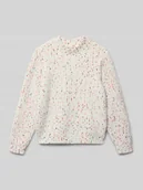 Swetry dla dziewczynek - Sweter z dzianiny o kroju regular fit ze stójką model ‘GLUDI’ - miniaturka - grafika 1