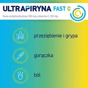 US PHARMACIA Ultrapiryna FAST C x 10 tabl musujących - Przeziębienie i grypa - miniaturka - grafika 3