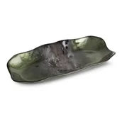 Figurki dekoracyjne - EUROFIRANY Misa ceramiczna 34 cm zielona - miniaturka - grafika 1