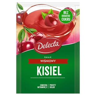 Delecta Kisiel smak wiśniowy 38 g - Kisiel - miniaturka - grafika 1