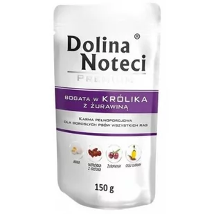 Dolina Noteci PREMIUM BOGATA W KRÓLIKA Z ŻURAWINĄ DOYPACK 150 G - Mokra karma dla psów - miniaturka - grafika 1