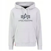 Bluzy męskie - Bluza z kapturem Alpha Industries Basic 178312 666 Pastel Grey XL - miniaturka - grafika 1