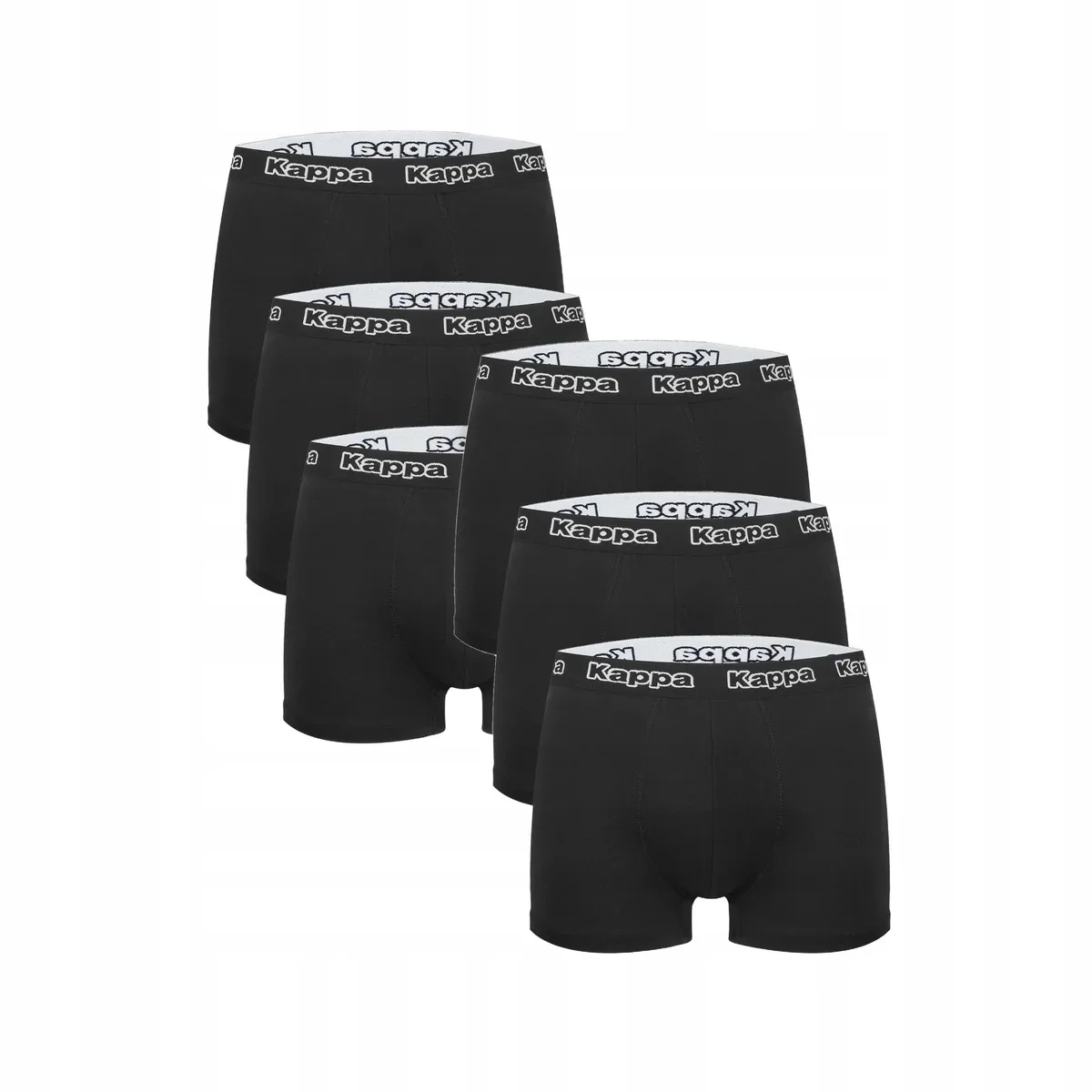 2-PAK Bokserki męskie bawełniane klasyczne czarne Kappa K1221 6 szt. 2XL