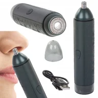 Trymery - Trymer Do Nosa Ucha Uszu Brwi Golarka Dla Mężczyzn 2w1 Aku Usb 3W Nasadki - miniaturka - grafika 1