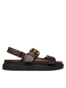 Sandały damskie - Clarks Sandały Aristella Bay 26185806 Brązowy - miniaturka - grafika 1