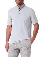 Koszule męskie - bugatti Męska koszula polo, jasnoszara 220, regularna 8150-35003, jasnoszary-220, S - miniaturka - grafika 1