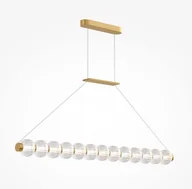 Lampy sufitowe - Lampa wisząca LED Amulet złota z kulami szklanymi - miniaturka - grafika 1