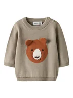 Bluzy i sweterki niemowlęce - name it Sweter "Berrys" w kolorze beżowym - miniaturka - grafika 1