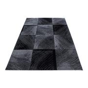 Dywany - Dywan nowoczesny Plus Kwadraty szaro-czarny 280x370 cm - miniaturka - grafika 1