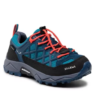 Buty dla dziewczynek - Trekkingi SALEWA - Jr Wildfire Wp 64009-8641 Caneel Bay/Fluo Coral - grafika 1