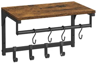 Industrialny Wieszak Ścienny Na Ubrania Z Półką G3-A95 - Wieszaki i stojaki Industrialny Wieszak Ścienny Na Ubrania Z Półką G3-A95 - Wieszaki i stojaki - miniaturka - grafika 1