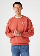 Bluzy męskie - WRANGLER GOOD TIMES CREW RED W6H4H1R11 L - miniaturka - grafika 1